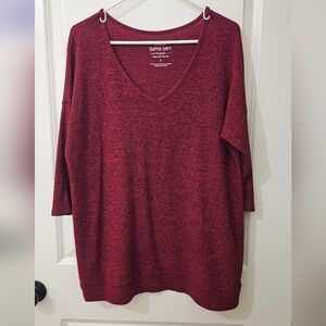Torrid Red V-Neck Top